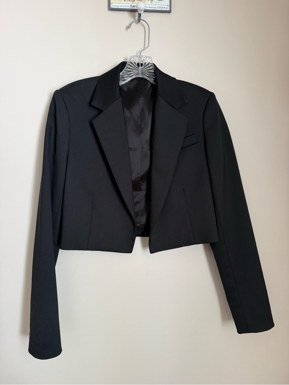 Theory Cropped Black Women's Blazer Jacket